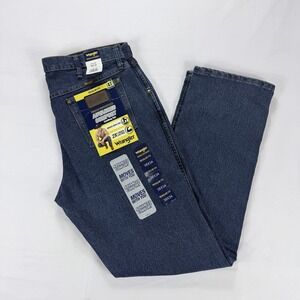 Wrangler Men's Straight Jeans in Dark Blue Denim